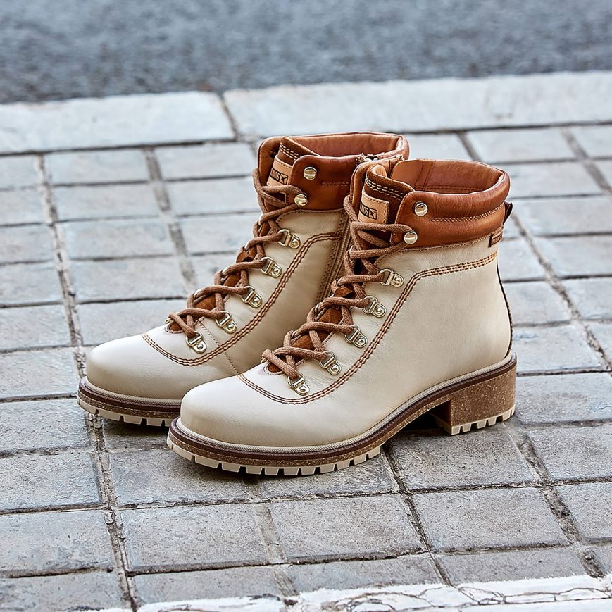 Women's Pikolinos ASPE Ankle Boots Cream / Brown | NZ J915307